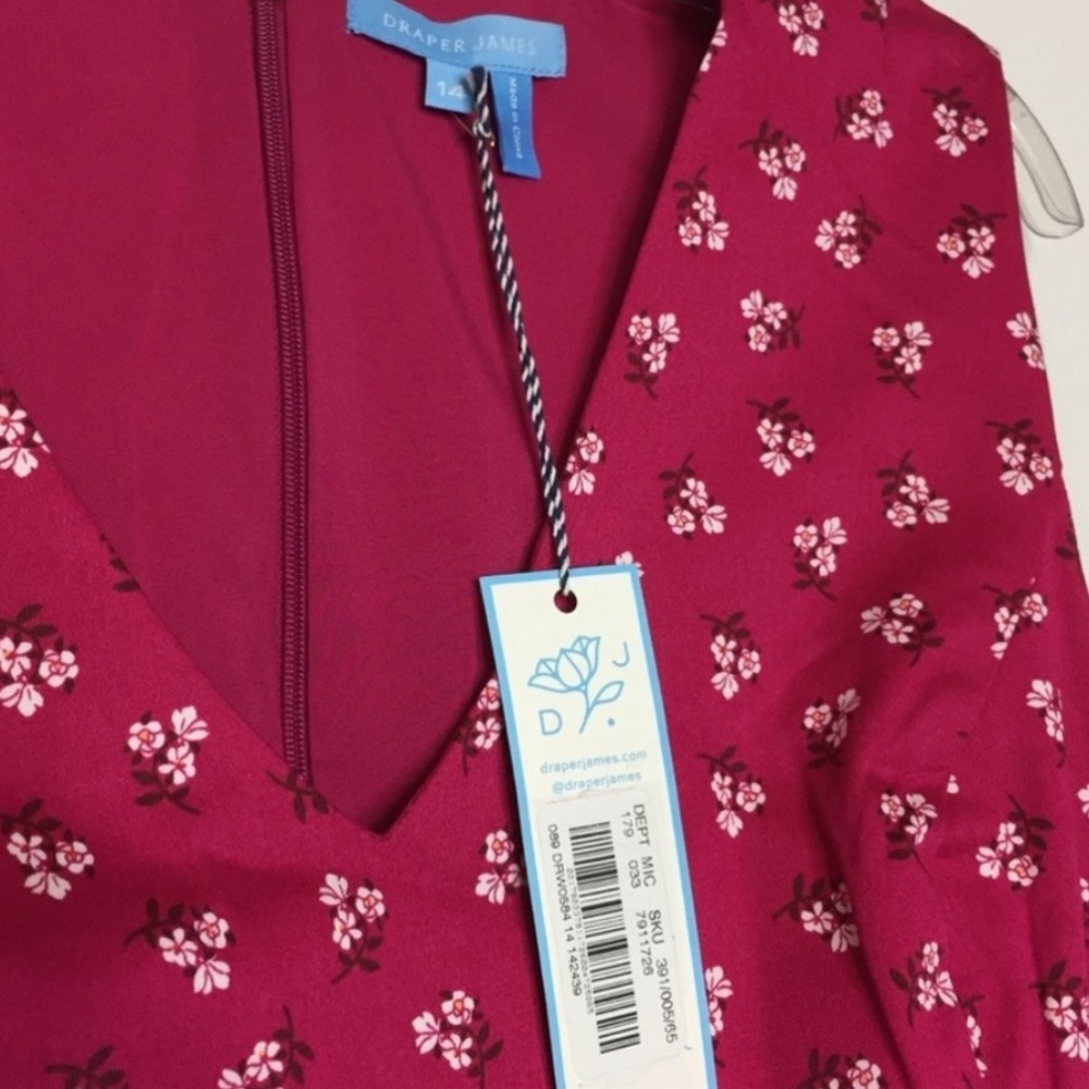 Draper James Floral Love Circle Dress 14 NWT Cabernet Multi - Picture 9 of 9